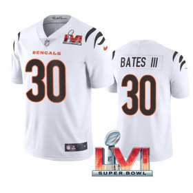 Miesten Cincinnati Bengals NFL Pelipaita Jessie Bates III 30 Valkoinen 2022 Super Bowl LVI Vapor Limited